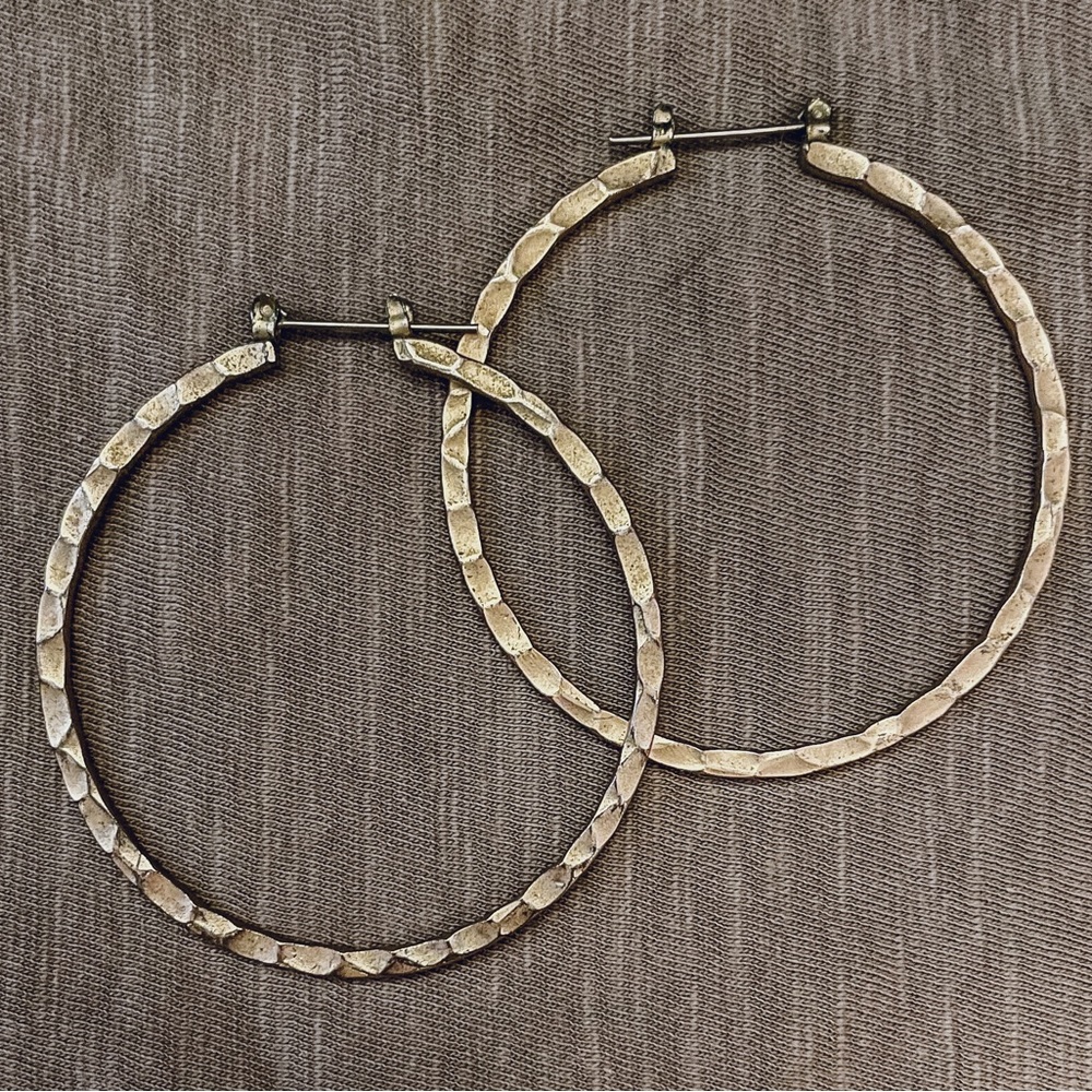 Hammered Hoop Earrings